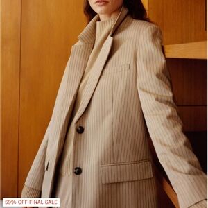 Everlane Beige two piece set includes matching pants and blazer